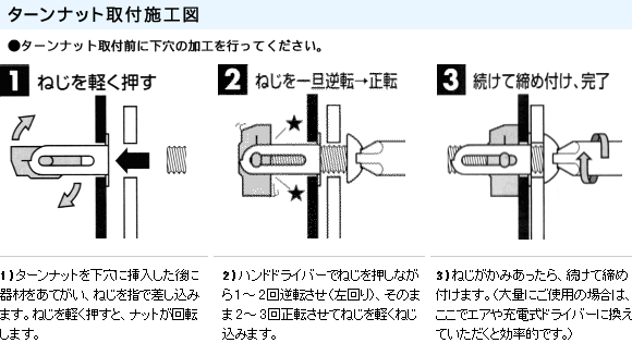 ターンナット施工図
